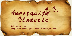 Anastasija Vladetić vizit kartica